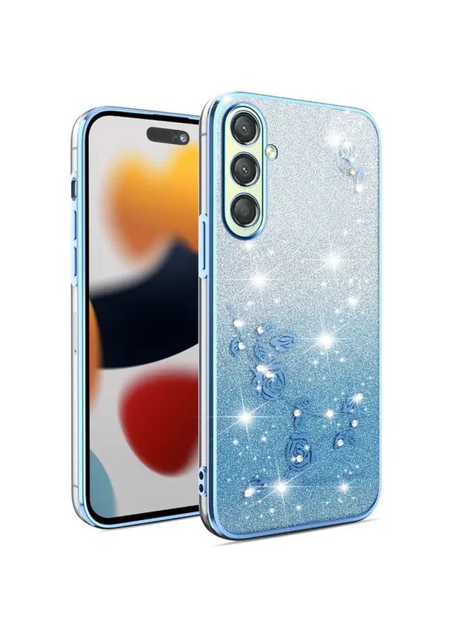 Pink Shock Resistant Gradient Glitter Phone Case For Galaxy M31 With Raised Camera Air Guard Corners - Image 2
