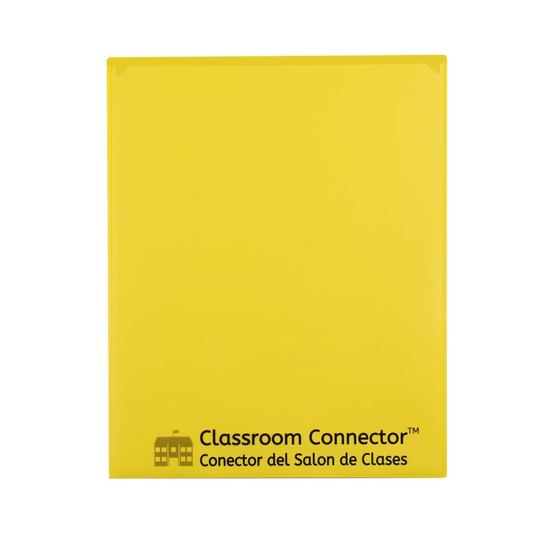 CLine Classroom Connector SchooltoHome Folders Yellow 25 per Box 32006