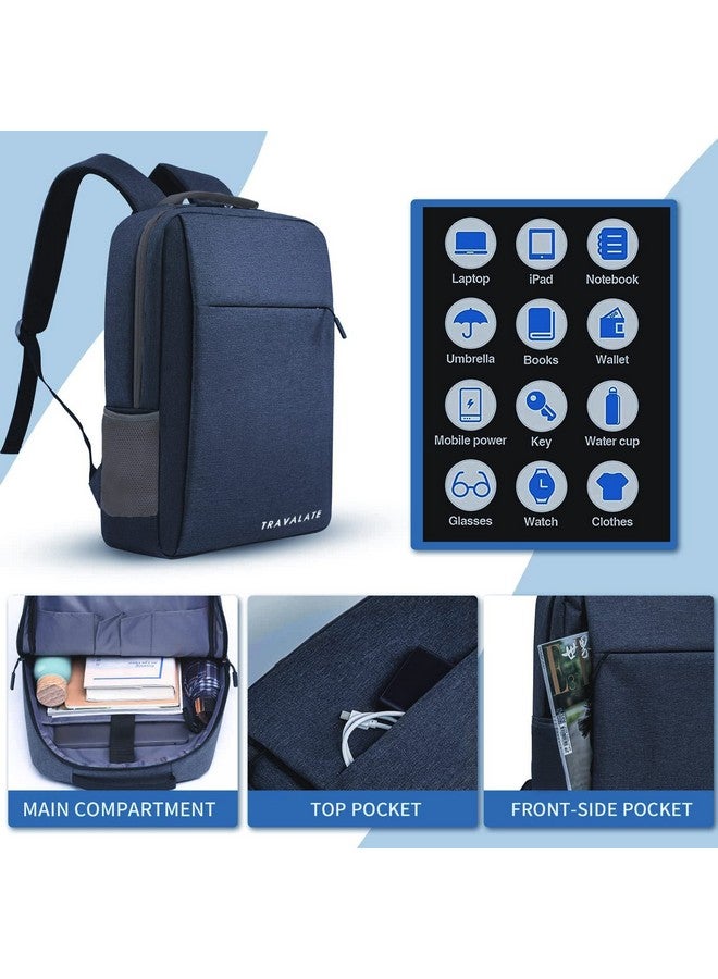 TRAVALATE TRAVALATE Laptop Backpack with USB Charging Port for Travel, Office, College, Business Bag, Gift for Men and Women - (Navy Blue)  - Image 2