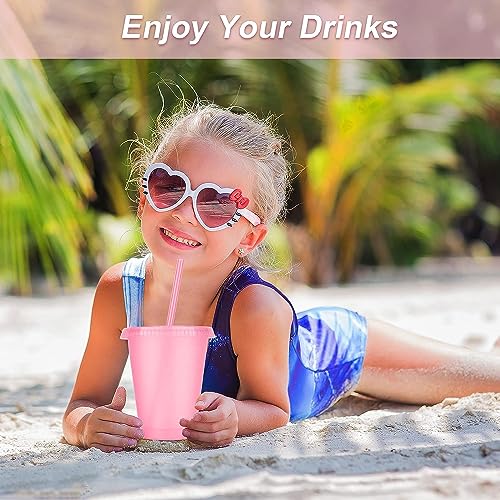 LEIFEOSH 24 Pcs Plastic Tumblers with Lids and Straws, Reusable Cups with Lids Plastic Colorful Cups for Party Birthday, Iced Coffee Cup Travel Mug Cold Drink Tumblers Bulk (16 oz, Multi Colors) - Image 5