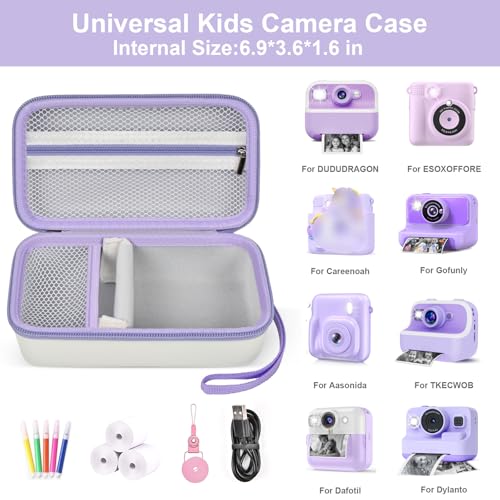 Grapsa Case Compatible with ESOXOFFORE for Dylanto for Anchioo for WEEFUN for GKTZ for Amzelas for Mafiti Instant Print Camera for Kids, Film Camera Storage Holder Organizer Bag (Box Only)- White - Image 2