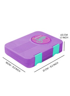 LITTLE SURPRISE BOX Purple Bento Lunch Tiffin Box Rakhi Gift for Sister  - Image 5
