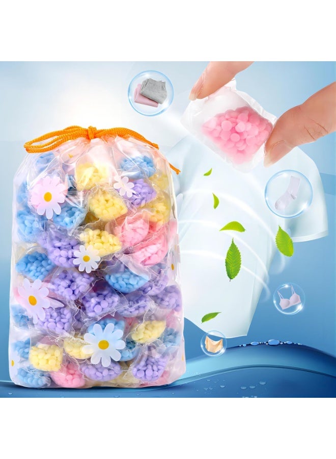 50Pcs 6g Clothes Laundry Bead Fragrance Laundry Beads Laundry Scent Booster for Great Smelling Clothes Softener for Washer (Mixed Color) - Image 1