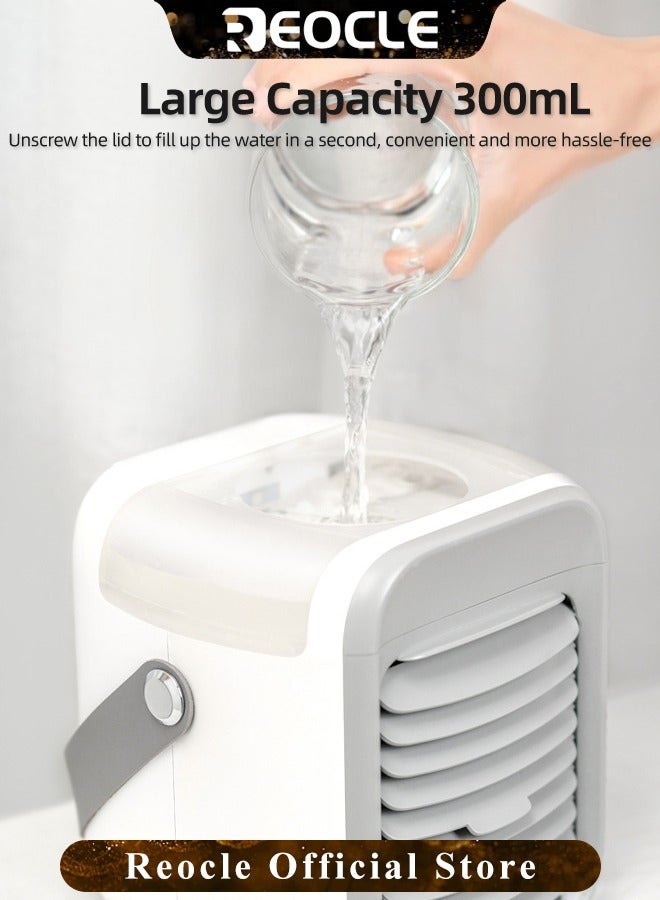 REOCLE Portable Air Conditioner Fan Rechargeable Personal Air Cooler Mini Air Conditioner Fan Quiet Desk Cooling Fan for Home & Bedroom & Travel & Office & Outdoor & Indoor - Image 5