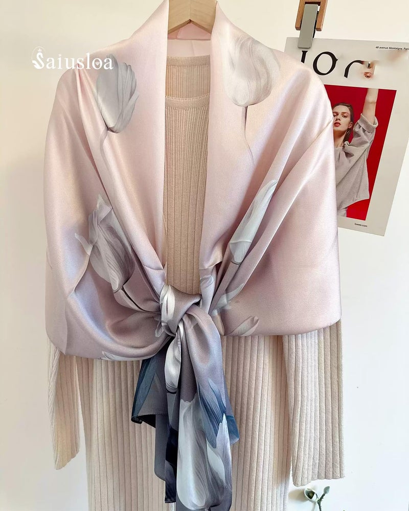 Saiusloa Dress Scarves Shawl Wraps Long Silky Scarf for Women Dressy Fashion Lightweight for Decorative Formal Evening Gowns-1036 - Image 4