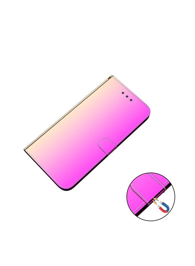 اس-توب جراب لهاتف Infinix Note 12 VIP مصنوع من الجلد الصناعي بسطح مرآة أفقي قابل للطي - Image 4