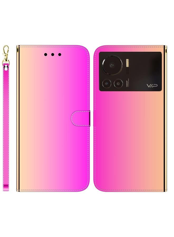 اس-توب جراب لهاتف Infinix Note 12 VIP مصنوع من الجلد الصناعي بسطح مرآة أفقي قابل للطي - Image 1