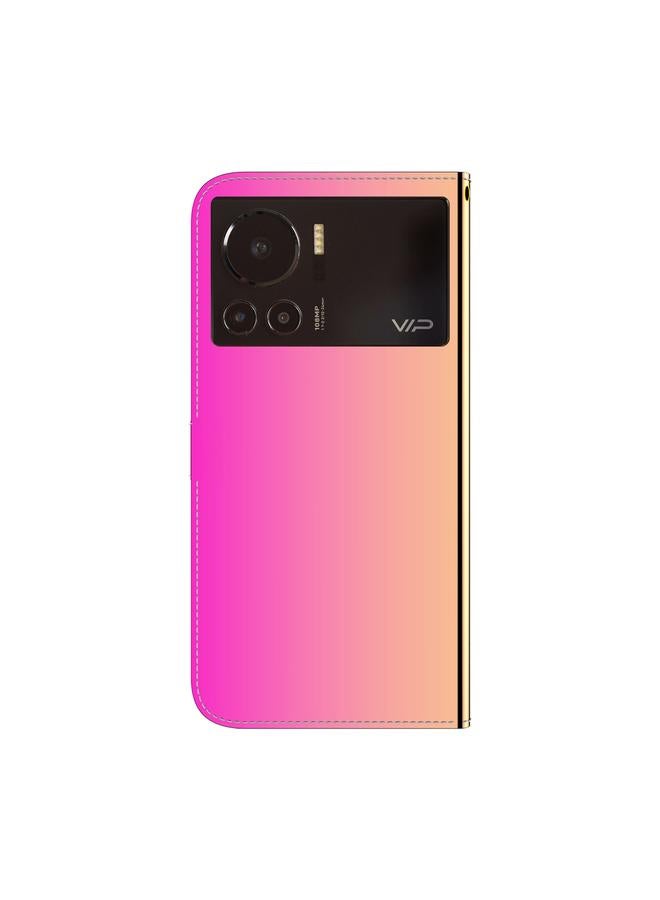 اس-توب جراب لهاتف Infinix Note 12 VIP مصنوع من الجلد الصناعي بسطح مرآة أفقي قابل للطي - Image 3