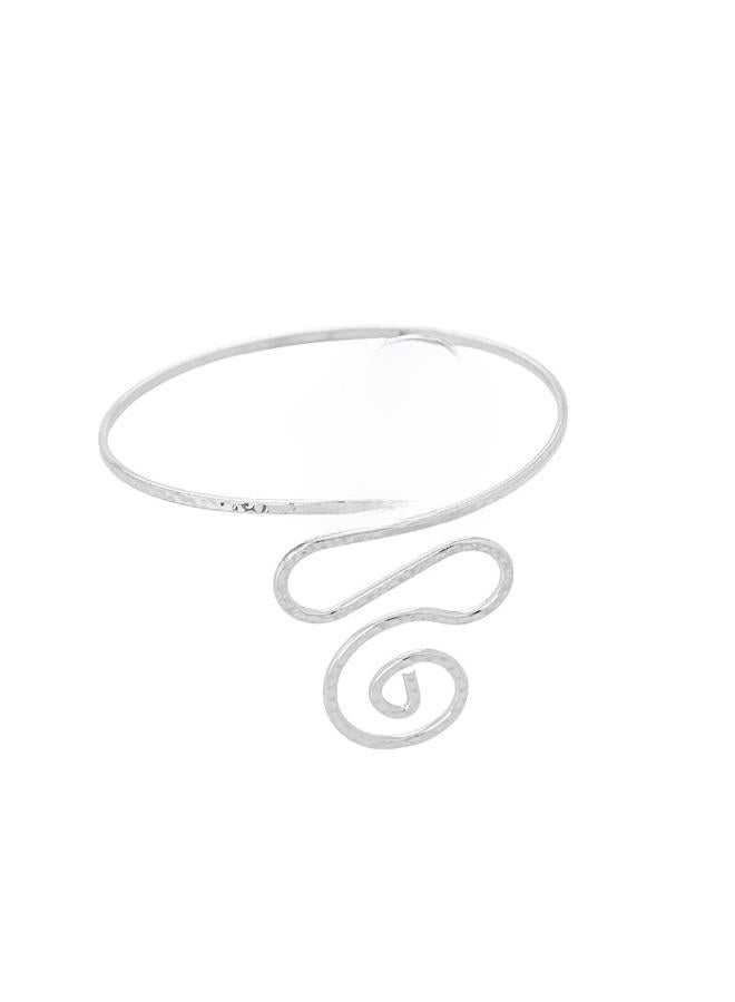 Direct Hot Jewelry European And American Exaggerated Arm Ring Simple Geometric Arm Bracelet Spiral Bracelet Opening 