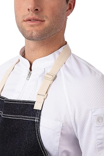 Chef Works Unisex Ridgewood Denim Apron Indigo Blue One Size - Image 3
