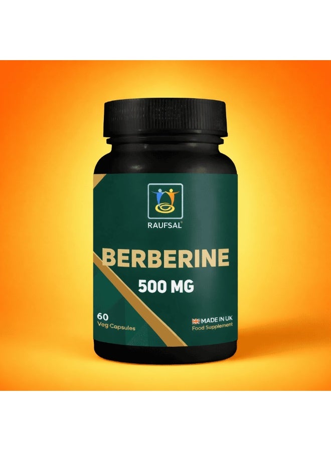BERBERINE 500mg 60 veg capsules -made in UK ,Food Supplement