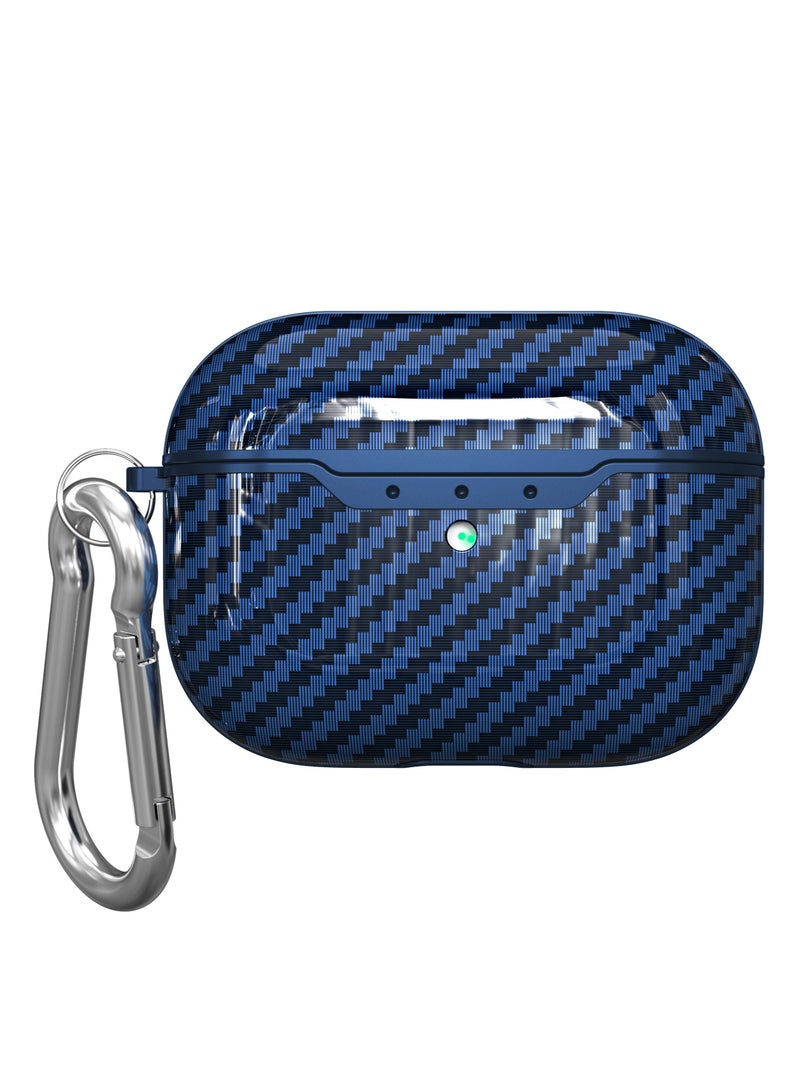 Contex Ultra Thin Carbon Fiber Texture Shockproof Protective Case for Airpods 3 - Blue - Image 1