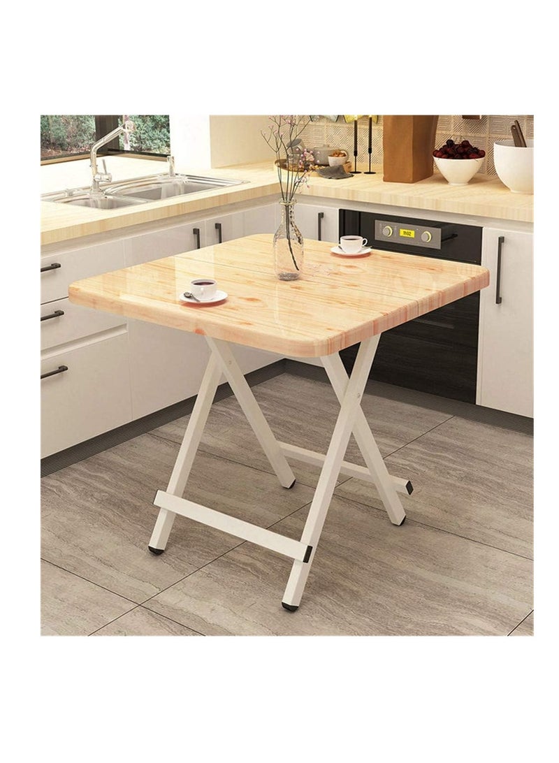 Generic Folding Bed Laptop Table Tray Lap Desk Notebook Stand with ipad Holder Cup Slot Adjustable Anti Slip Legs Foldable for Indoor Outdoor Study Watch Movies on Couch Sofa Floor (Light wood grain-60*60cm)  - Image 1