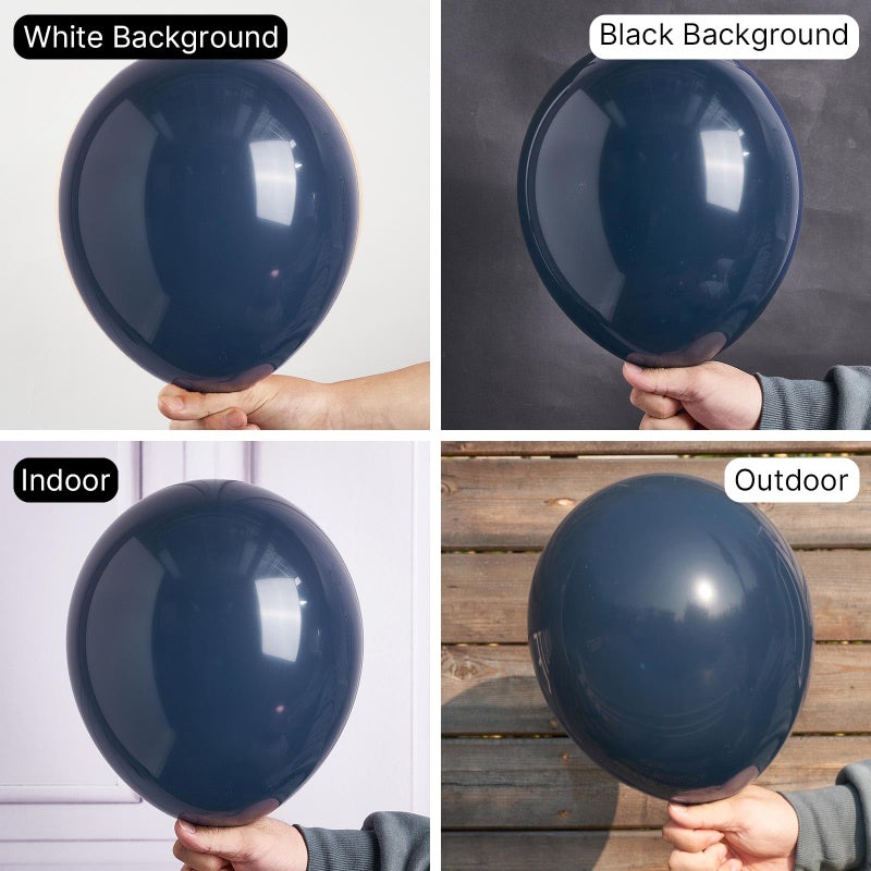 PartyWoo Nile Blue Balloons, 142 pcs Dark Blue Balloons Different Sizes Pack of 18 Inch 12 Inch 10 Inch 5 Inch Blue Balloons for Balloon Garland or Balloon Arch as Birthday Party Decorations, Blue-Y72 - Image 3