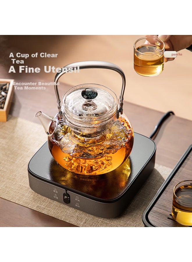 Yihutea Yihu Tea Glass Teapot Electric Ceramic Stove High-temperature Resistant Water Boiler Steamer Integrated Premium Carry Handle Kettle - Image 4