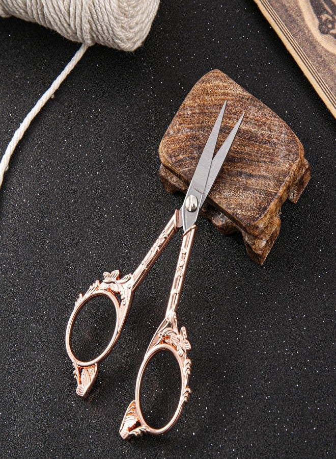 GLEXAL Rose Gold Crochet Scissors Kit with Cover - Comfortable Handles, Sharp Tips - Precision Scissors for Crafting, Sewing,embroidery - Image 2