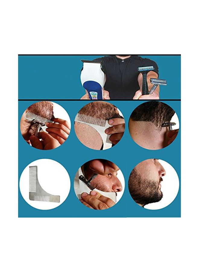 NIBEMINENT Beard Shaper Template Tool Silver - Image 3