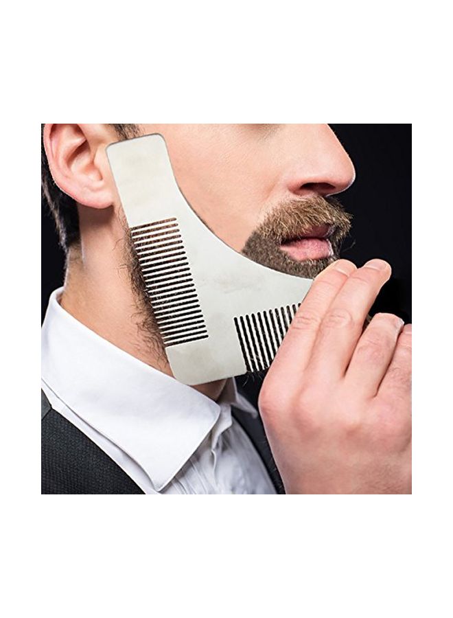 NIBEMINENT Beard Shaper Template Tool Silver - Image 2