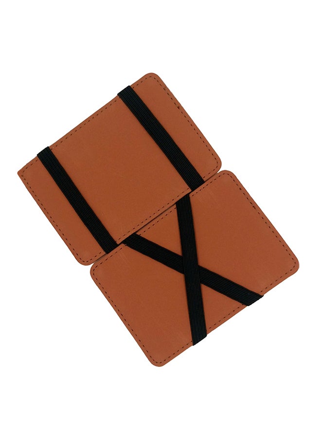 Loquat Money Clip And Card Holder Wallet Set Brown/Orange/Black - Image 2