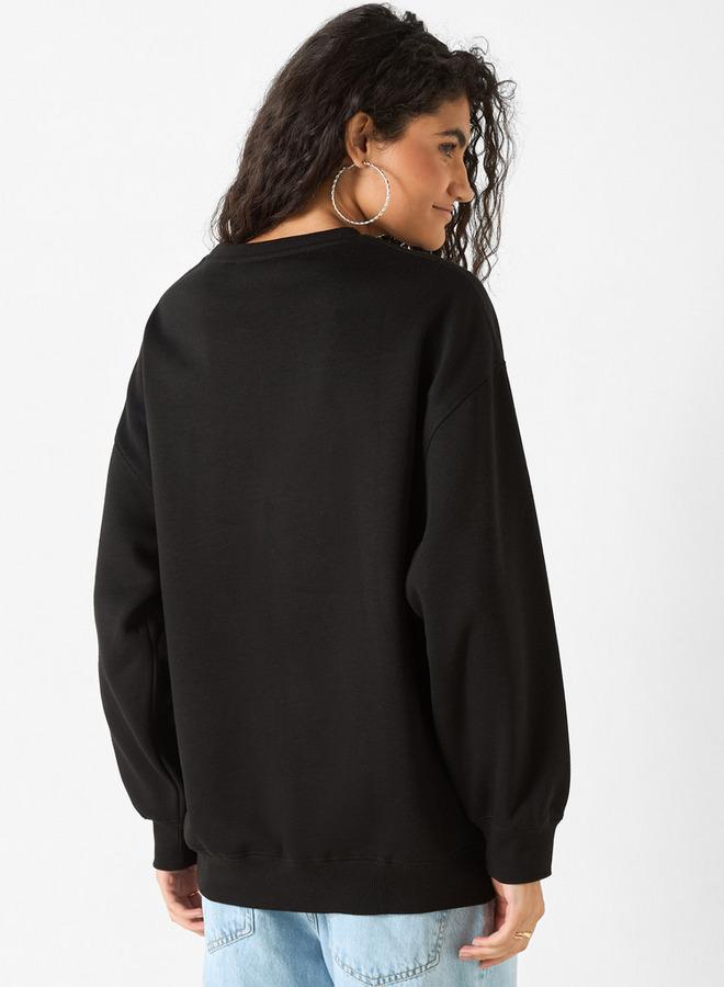 SP Characters Nirvana Graphic Print Sweatshirt with Long Sleeves - Image 3