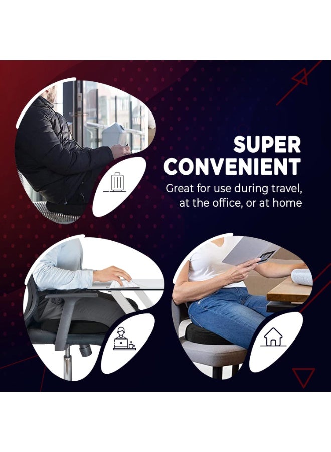 Orthopaedic Donut Seat Cushion With Memory Foam For Tailbone Support And Sitting Comfort Black - Image 5