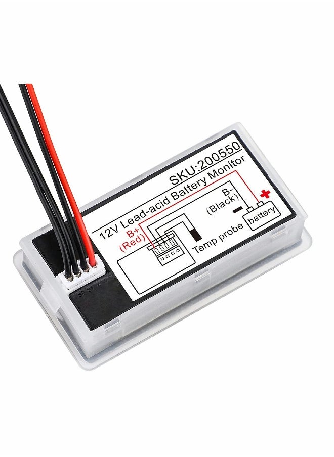 Generic - Battery Capacity Monitor 10 100V 24V 36V 48V Digital Battery Status Tester Meter Remaining Percentage Level Voltage Fahrenheit Temperature Power Indicator Panel Gauge for Marine RV - Image 1