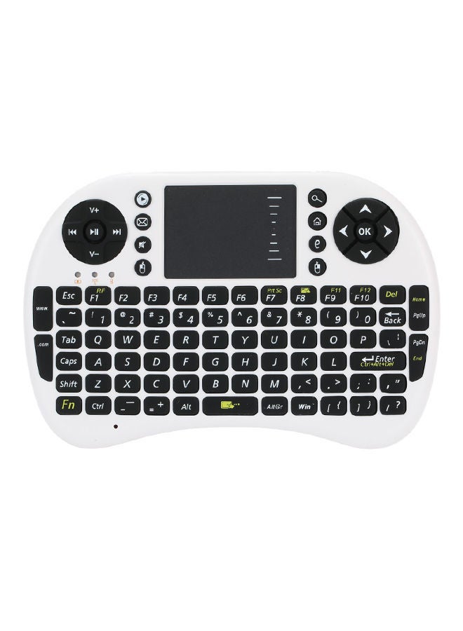 NIBEMINENT 2.4G Mini USB Wireless English Version Keyboard With Air Mouse Fly 17.2 x 12.4 3.5centimeter White/Black - Image 1