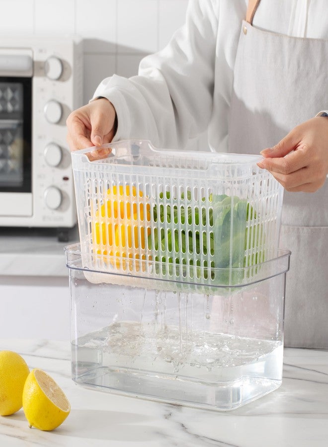 SIMPLEMADE Clear Refrigerator Organizer Bins - Clear Bins for Fridge, Containers for Fridge and Freezer, Multipurpose Storage for Kitchen, Office, Bathroom, Pack of 2 Small and Large Rectangular - Image 4