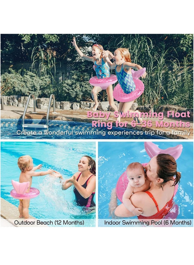 VUCATIN 48cm Mermaid Pool Float Mermaid Tail Shaped Pool Swimming Float Tube Ring Floatie Summer Water Fun Beach Party Swimming Pool Toys for 3+ Year Water Activities - Image 4