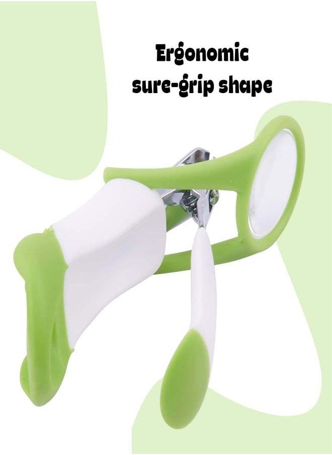 BAYBEE Baby Nail Clipper With Magnifier Zoom Lens Safety Nail Cutter For New Born Babies Infant Toddler Baby Manicure Pedicure Care Baby Nail Cutter Kids Nail Clipper For New Born Baby Green  - Image 4
