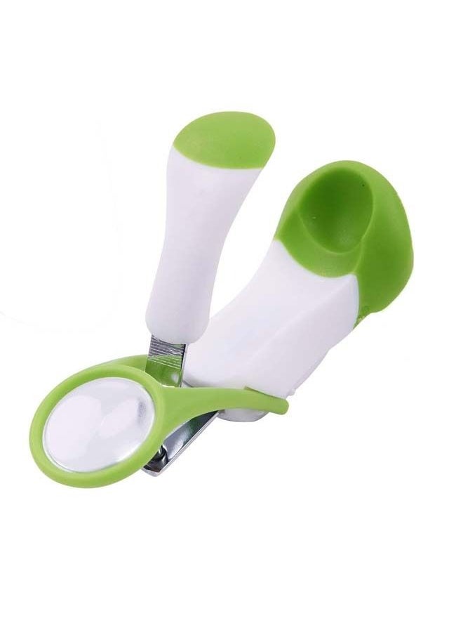 BAYBEE Baby Nail Clipper With Magnifier Zoom Lens Safety Nail Cutter For New Born Babies Infant Toddler Baby Manicure Pedicure Care Baby Nail Cutter Kids Nail Clipper For New Born Baby Green  - Image 1
