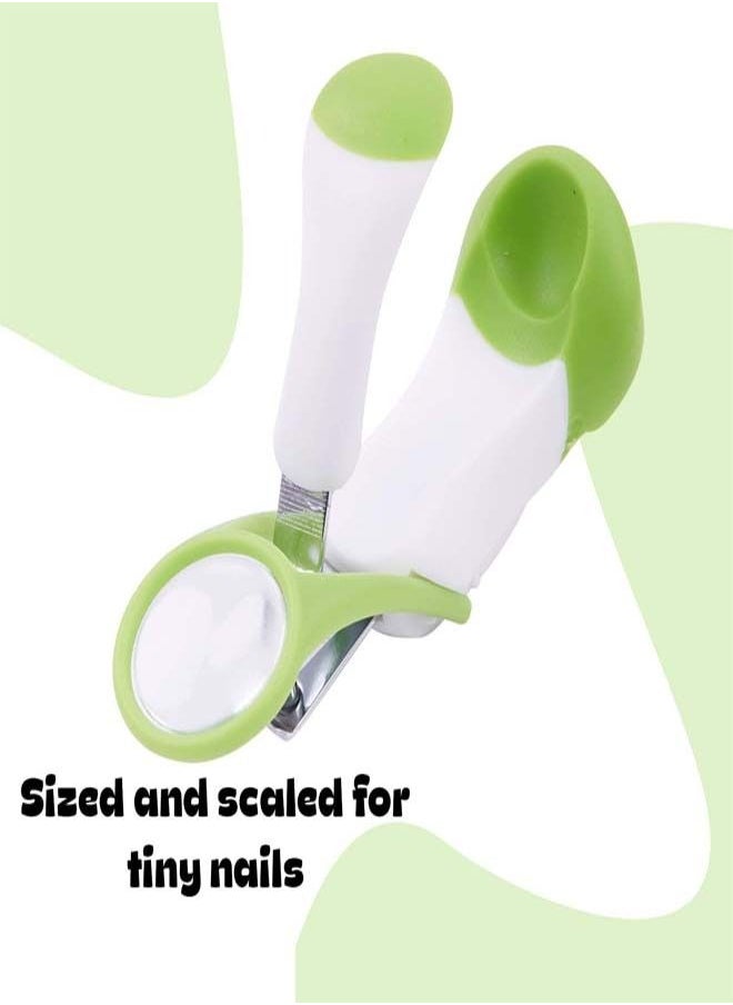 BAYBEE Baby Nail Clipper With Magnifier Zoom Lens Safety Nail Cutter For New Born Babies Infant Toddler Baby Manicure Pedicure Care Baby Nail Cutter Kids Nail Clipper For New Born Baby Green  - Image 5