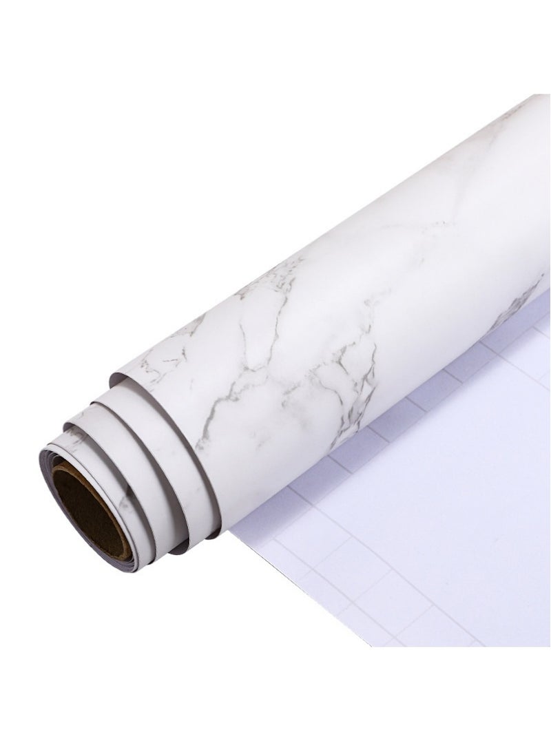 اديببولا لفة واحدة من ورق جدران بنمط رخامي، ملصق مقاوم للزيت والماء للمطبخ، ورق جدران مقاوم لدرجات الحرارة العالية، ملصق جداري للمطبخ والحمام (60 × 500 سم) - Image 4
