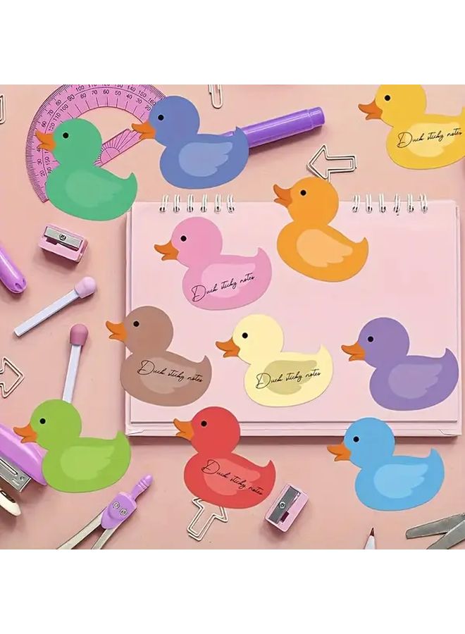 Duck Shaped Sticky Notes 30 Sheets Book Colorful Planner Stickers For Office School Gifts - Image 3