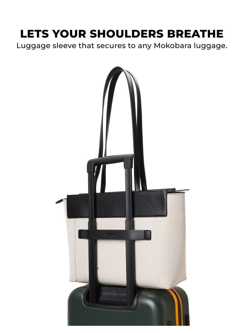 Mokobara The Dawn Tote 2.0 - Vegan Leather | Cotton Cloud, Beige - Image 4