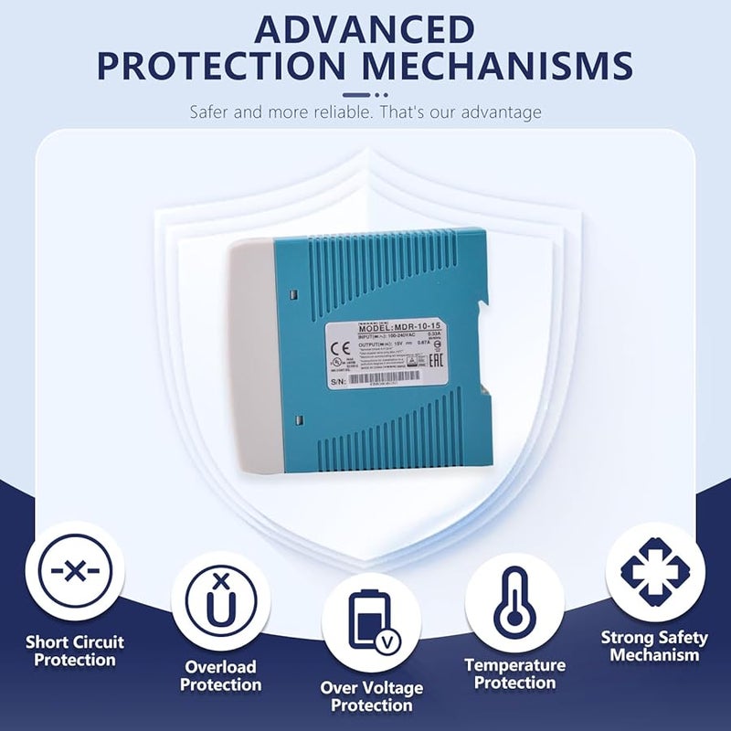 DYSGLOBAL 10W 15V 0.67A AC DC Power Supply Universal Input 85 264VAC for Industrial Control Automation - Image 3