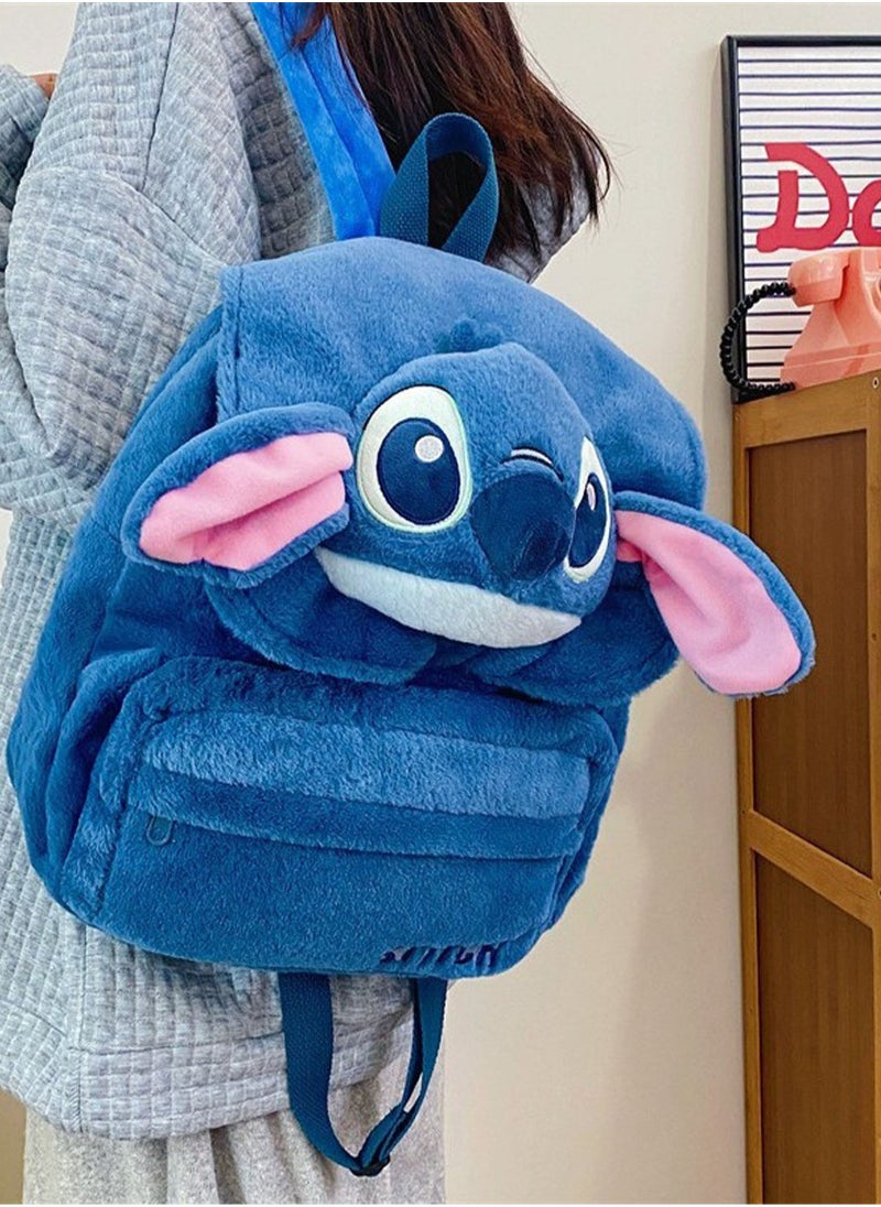 2024 New Cute Cartoon Monster Backpack Female Student Bag Large Capacity Plush Doll Backpack  - Image 2