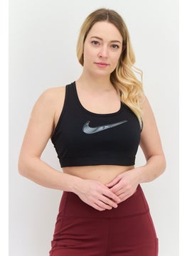 Nike Women Padded Brand Logo Sports Bra, Black  - Image 1