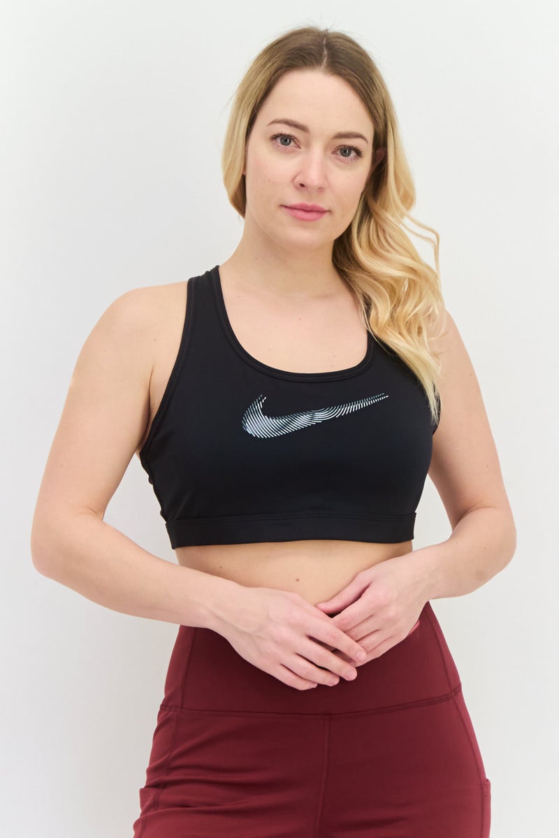 Nike Women Padded Brand Logo Sports Bra, Black  - Image 1