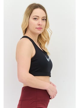 Nike Women Padded Brand Logo Sports Bra, Black  - Image 2