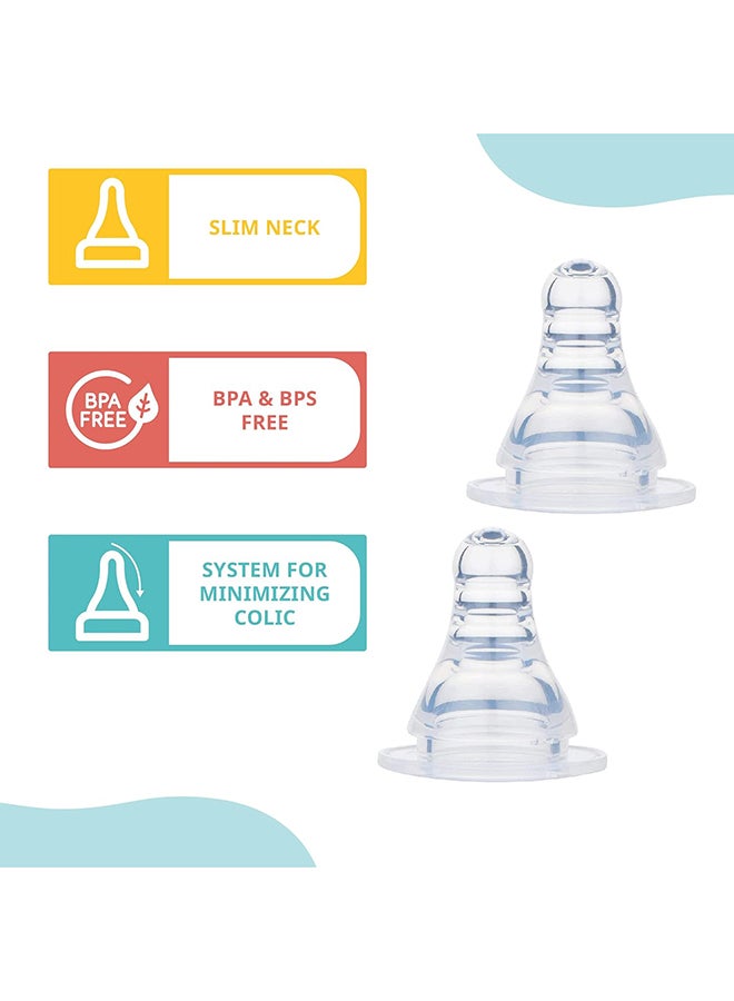 pigeon حلمة بيجون بيرستالتك Y - 2 قطع، شفاف، مقاس واحد (88124) - Image 4