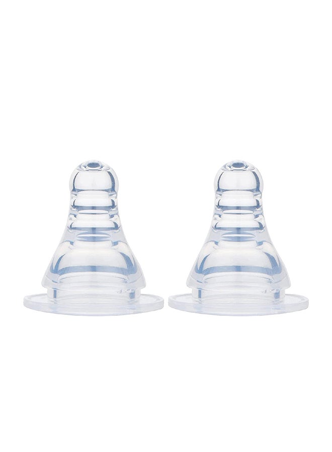 pigeon حلمة بيجون بيرستالتك Y - 2 قطع، شفاف، مقاس واحد (88124) - Image 2