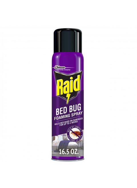 Raid Bed Bug Foaming Spray, Kills Bed Bugs and Their Eggs, for Indoor Use, Non-Staining, Keeps Killing for Weeks, 16.5 oz (Pack of 1)