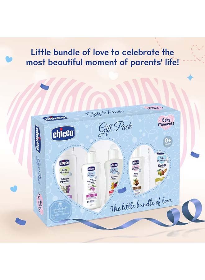 Chicco Baby Essential Set (Blue) Small Mild Body Wash Relax 50Ml + Shampoo 50Ml + Lotion 50Ml + Soap 75 G + Talc 75 G - Image 3