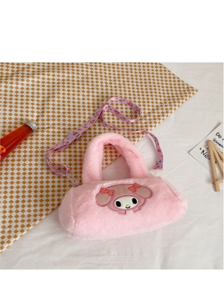 Sanrio - Sanrio Cute Cartoon Plush Toy Shoulder Crossbody Bag Rectangular Hand Bag Girls Children Backpack Claw Machine - Image 1