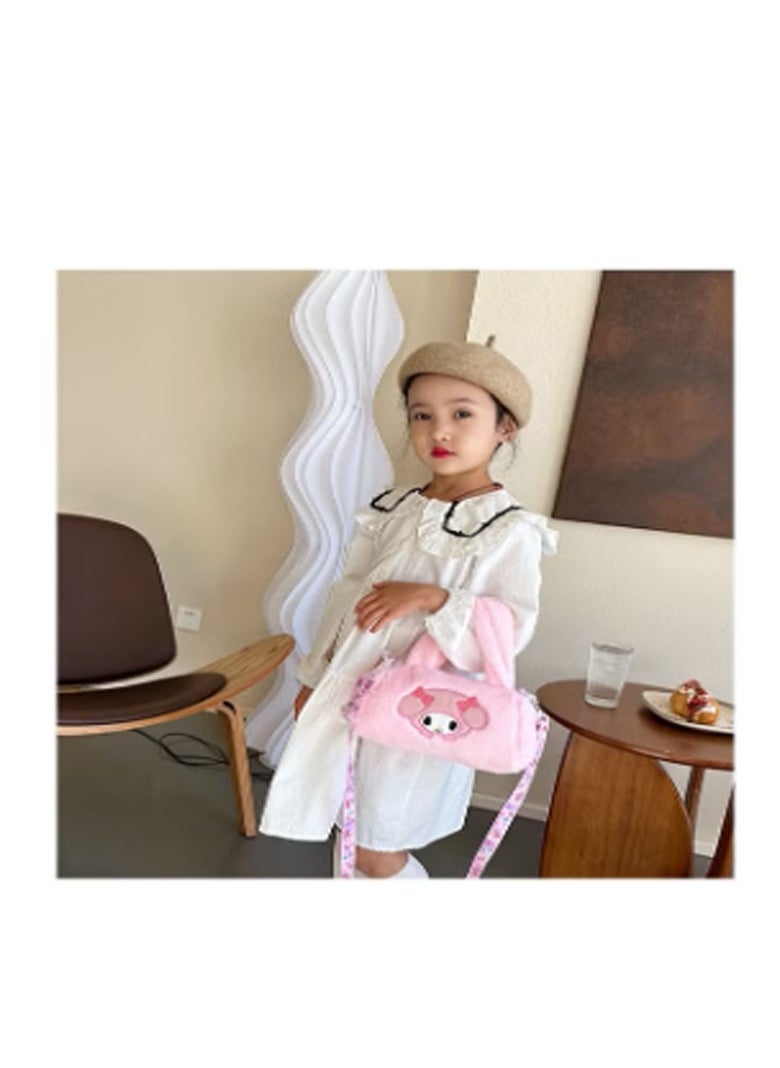 Sanrio - Sanrio Cute Cartoon Plush Toy Shoulder Crossbody Bag Rectangular Hand Bag Girls Children Backpack Claw Machine - Image 1