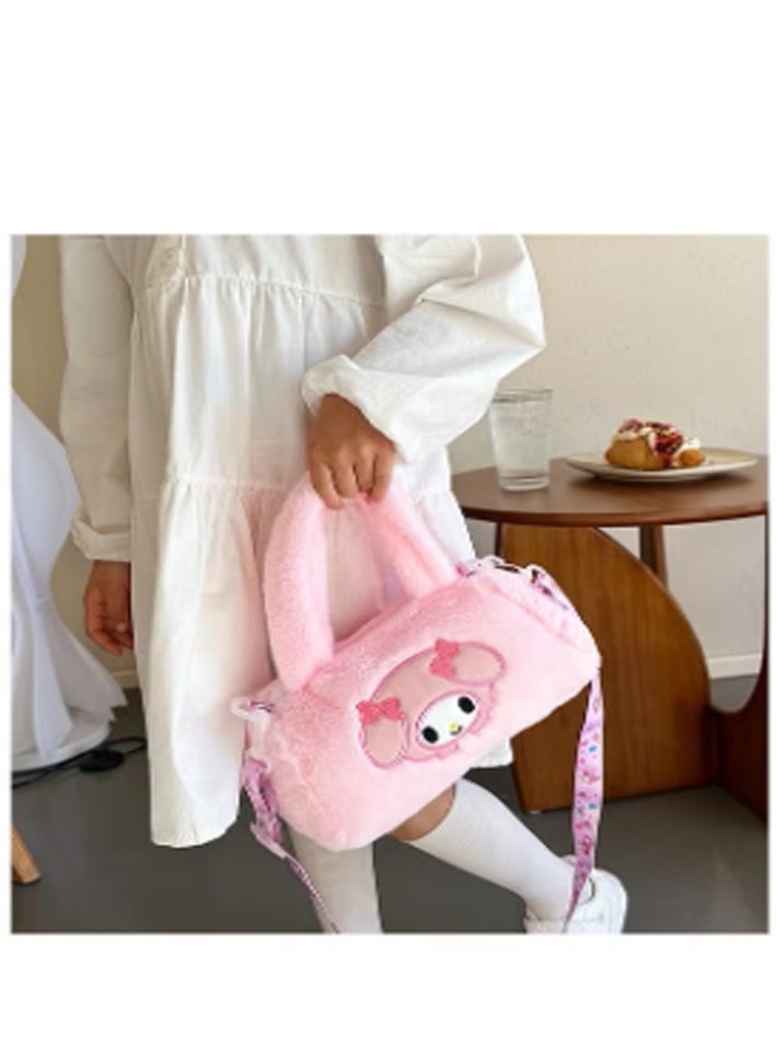 Sanrio - Sanrio Cute Cartoon Plush Toy Shoulder Crossbody Bag Rectangular Hand Bag Girls Children Backpack Claw Machine - Image 1