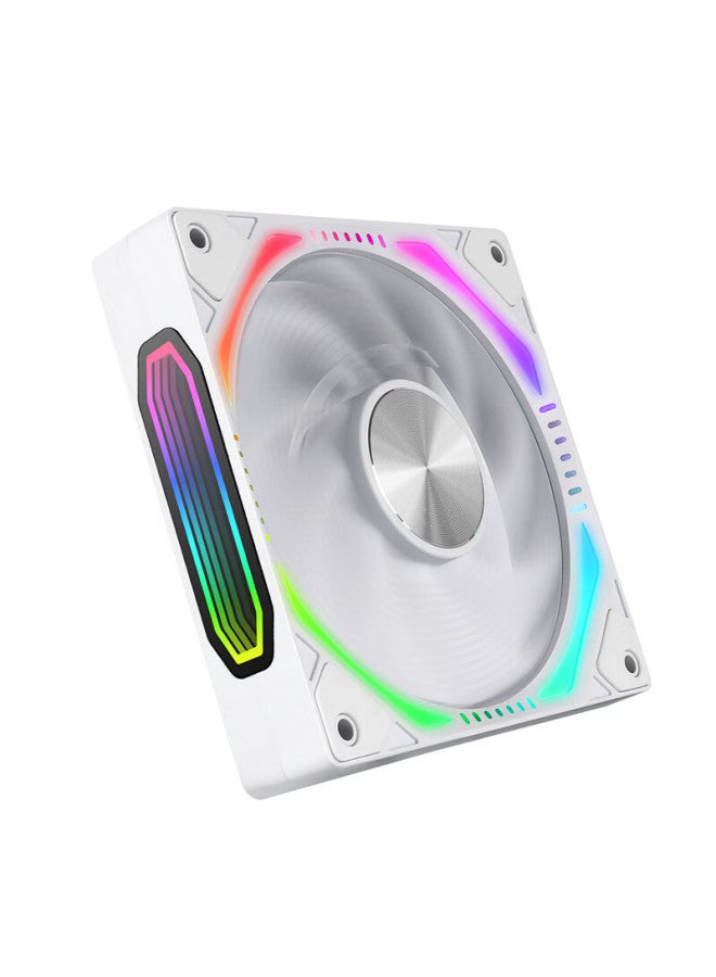 Play Jia Wanjia Xing Chain Building Blocks, White, Single Pack, 12cm, Water Cooling Case Fan Module, Wireless Assembly, Argb Light Synchronization, Pwm Temperature Control - Image 3