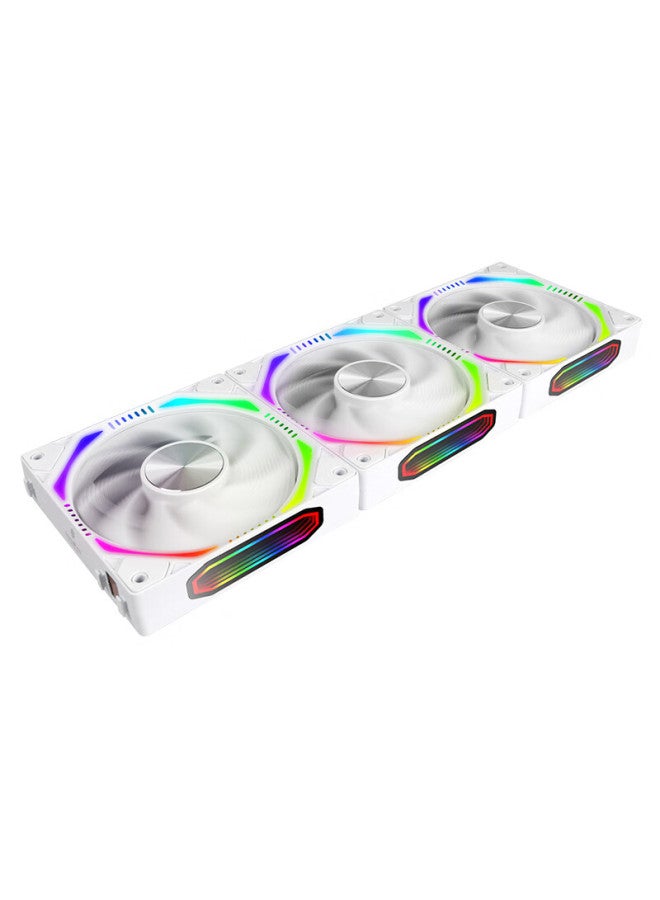 Play Jia Wanjia Xing Chain Building Blocks, White, Single Pack, 12cm, Water Cooling Case Fan Module, Wireless Assembly, Argb Light Synchronization, Pwm Temperature Control - Image 4