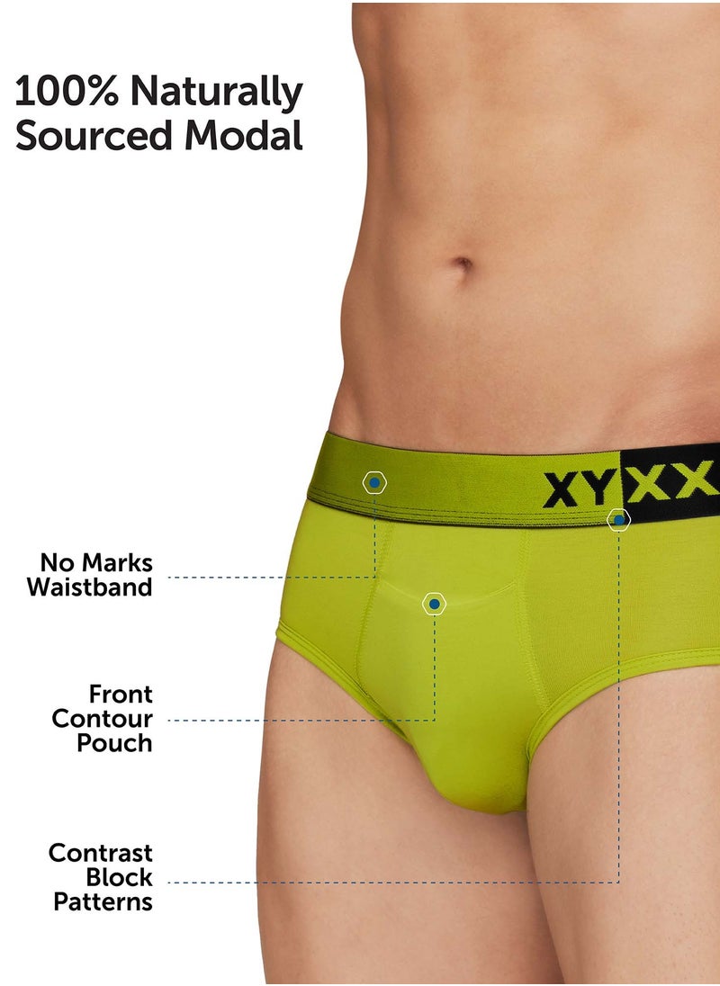 XYXX - Pack of 3 Dualist Intellisoft Micro Modal Color Blocked Colorblock Men Brief - Image 1